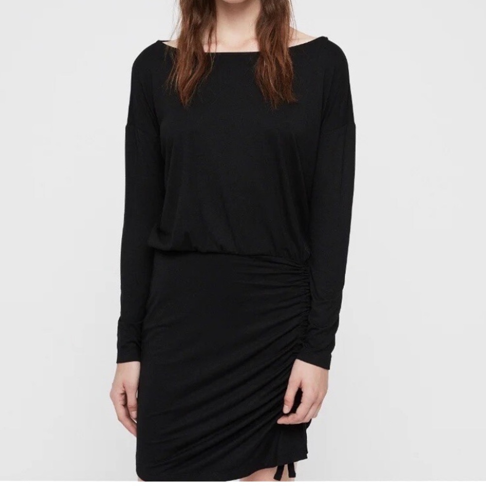 Michael Kors Elegant Black Long Sleeve Dress